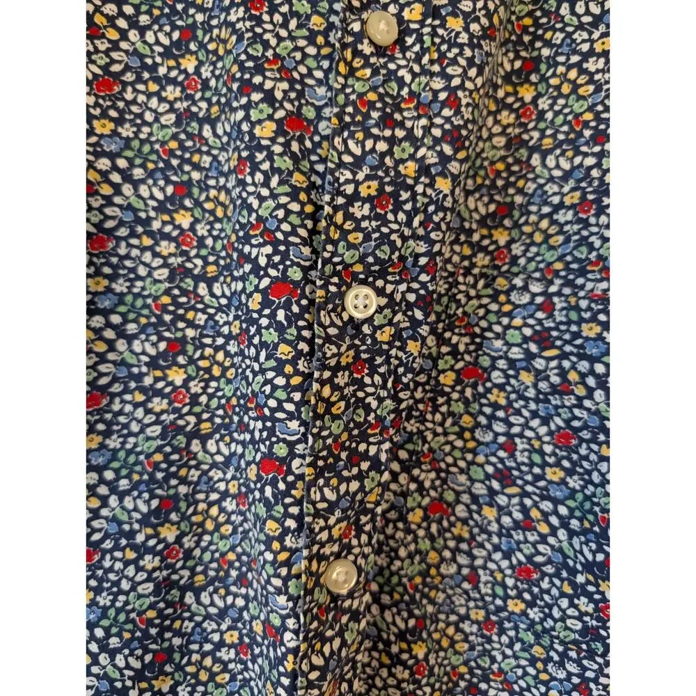 J.Crew Secret Wash Organic Cotton Floral Shirt Medium Liberty Print Micro Ditsy
